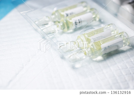 Indepth analysis of transparent medication holders within sealed blister packaging Indepth analysis of transparent medication holders within sealed blister packaging 136132916