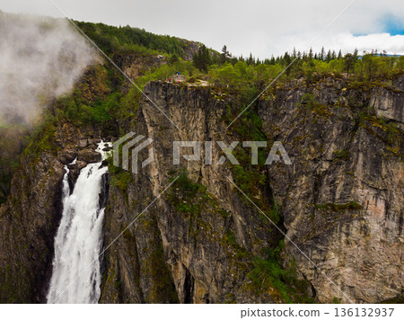 Voringsfossen waterfall, Mabodalen canyon Norway 136132937