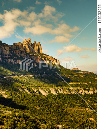 Mountain of Montserrat, Catalonia Spain. 136132963