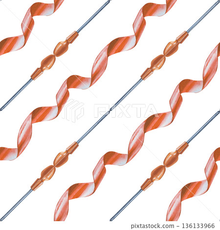 Diagonal seamless pattern with screwdrivers and red ribbon. Watercolor illustration of tools on an isolated background. A realistic seamless template for the design of repair shops and construction Diagonal seamless pattern with screwdrivers and red ribbon. Watercolor illustration of tools on an isolated background. A realistic seamless template for the design of repair shops and construction 136133966