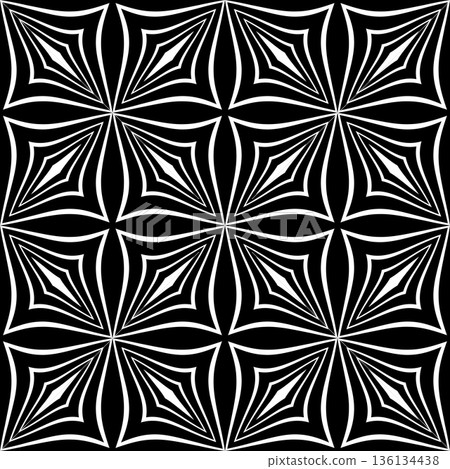 Seamless Geometric Black and White Pattern. Seamless Geometric Black and White Pattern. 136134438