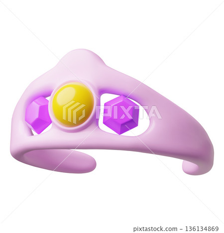 3D pink diadem, tiara, crown with gemstone, diamond and brilliant, vector kids girlish luxury jewelry, fashion accessory 3D pink diadem, tiara, crown with gemstone, diamond and brilliant, vector kids girlish luxury jewelry, fashion accessory 136134869