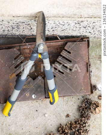 Tools for working in garden Tools for working in garden 136134922