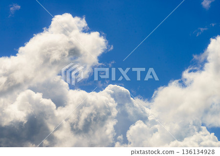 White clouds on blue sky 136134928