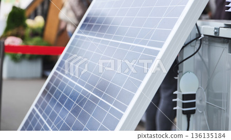 Solar panel generating clean renewable energy Solar panel generating clean renewable energy 136135184