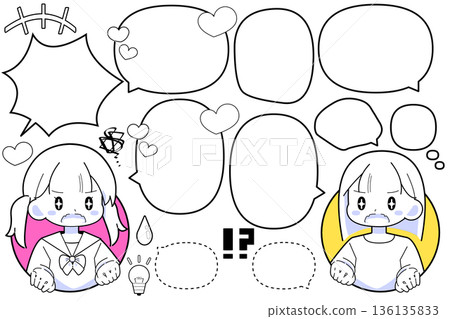 Speech bubble conversation woman Speech bubble conversation woman 136135833
