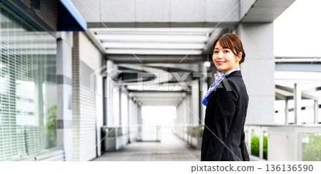 Airport staff standing with smiles. Photo courtesy of Kansai International Airport (KIX). 136136590