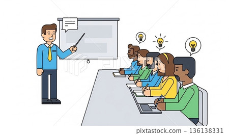 New employee orientation and training illustrations New employee orientation and training illustrations 136138331