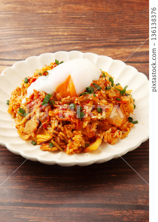 Pork kimchi fried rice 136138376