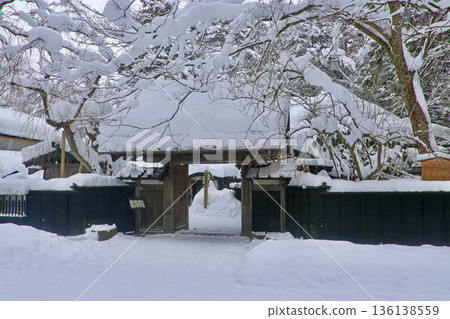 Kakunodate, Samurai Residence Street, and Aoyagi Residence in winter (Semboku City, Akita Prefecture) 136138559