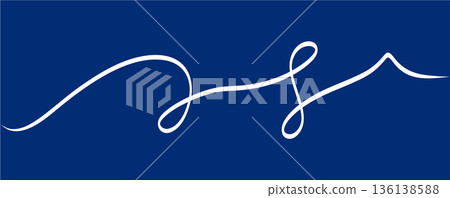 Curly one line ornament with many tight loops like a spring. Continuous black stroke creates playful tangle for underline Curly one line ornament with many tight loops like a spring. Continuous black stroke creates playful tangle for underline 136138588