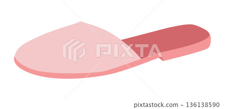 pink slide slipper shoe women flat. Closed toe house sandal for casual summer outfit comfy wardrobe. Technical  136138590