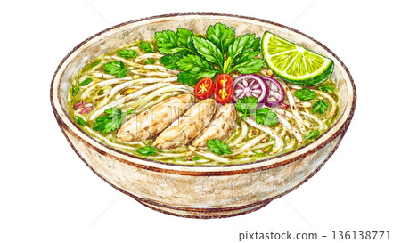 越南河粉插圖 越南河粉插圖 136138771