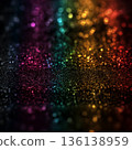 Rainbow Glitter Bokeh Background Colorful Sparkle Light Texture Abstract Festive Gradient Backdrop 136138959
