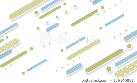 緩慢流動的線條和星星的插圖，白色背景，淺色版本 136140891