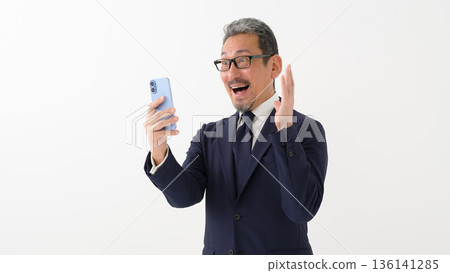 Male business smartphone Male business smartphone 136141285