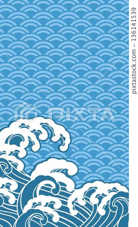 風景與海浪背景圖 136141539