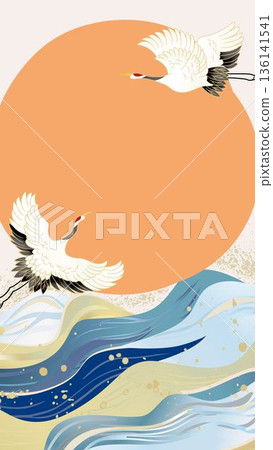 起重機日出圖像背景說明 起重機日出圖像背景說明 136141541