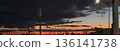 Residential area and quiet sky at dusk 136141738