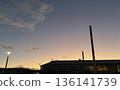Residential area and quiet sky at dusk 136141739