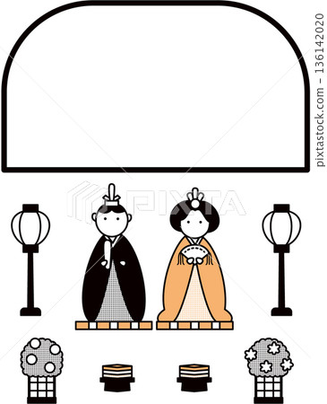 Hinamatsuri (Doll Festival) Emperor and Empress Standing Dolls Illustration Collection Hinamatsuri (Doll Festival) Emperor and Empress Standing Dolls Illustration Collection 136142020