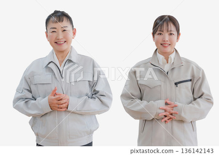 Smiling worker staff 136142143