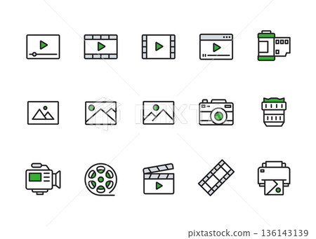 視訊和圖像圖標集 136143139