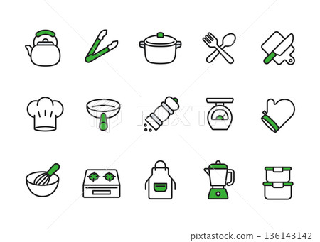 Cooking icon set Cooking icon set 136143142