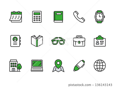 Business icon set Business icon set 136143143