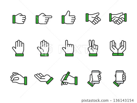 手圖標集 136143154