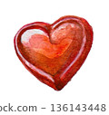Watercolor heart chocolate Watercolor heart chocolate 136143448