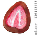 Watercolor strawberry chocolate Watercolor strawberry chocolate 136143453