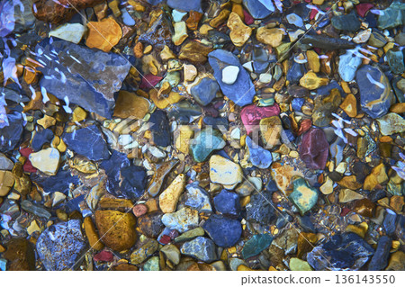 Colorful River Rock Texture Underwater Natural Abstract Colorful River Rock Texture Underwater Natural Abstract 136143550
