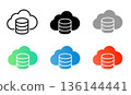 雲端和伺服器圖示集 136144441