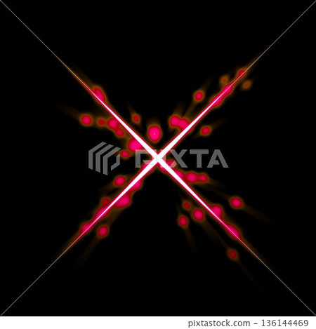 紅色發光十字星光效 紅色發光十字星光效 136144469