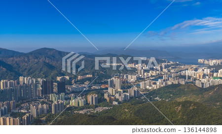 Jan 25 2026 ShaTin Cityscape Between Mountains And ShingMun River Valley Jan 25 2026 ShaTin Cityscape Between Mountains And ShingMun River Valley 136144898
