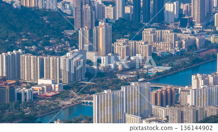 Jan 25 2026 ShaTin Cityscape Between Mountains And ShingMun River Valley Jan 25 2026 ShaTin Cityscape Between Mountains And ShingMun River Valley 136144902
