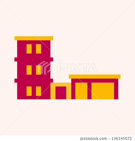 Cafe building icon design. 136145072