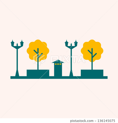 Public park icon design. Public park icon design. 136145075