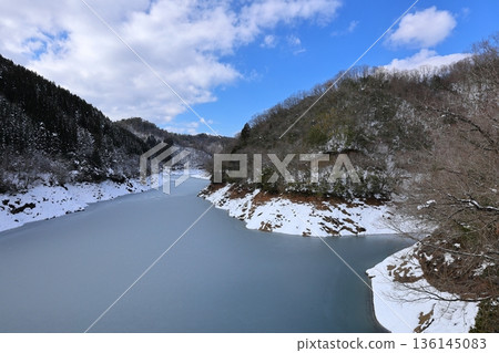 Sugasawa Dam in winter 11 Sugasawa Dam in winter 11 136145083