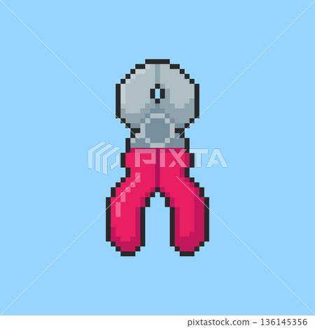 Pixel art Pliers Tool game asset design 136145356