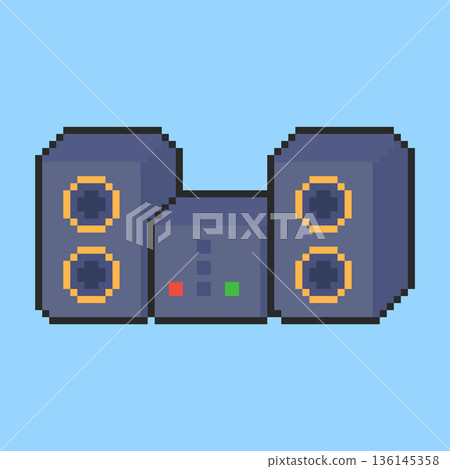 Pixel art speaker design 136145358