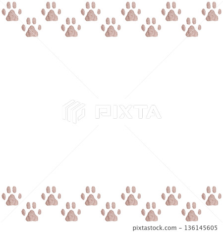 【爪印相框】手工刺繡插畫材質 【爪印相框】手工刺繡插畫材質 136145605