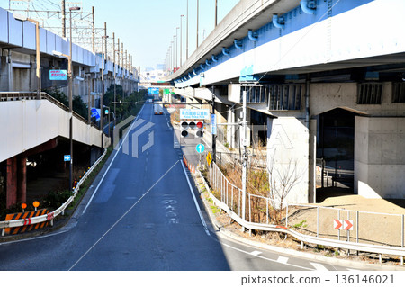 Near the Kasai entrance (westbound) on the Bayshore Route of the Shuto Expressway (Edogawa Ward, Tokyo) [February 2026] 136146021