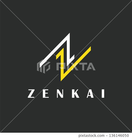 Z or N letter logo icon vector element design for branding identity. 136146050