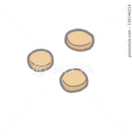 Hand-drawn illustration of cookies 136146214