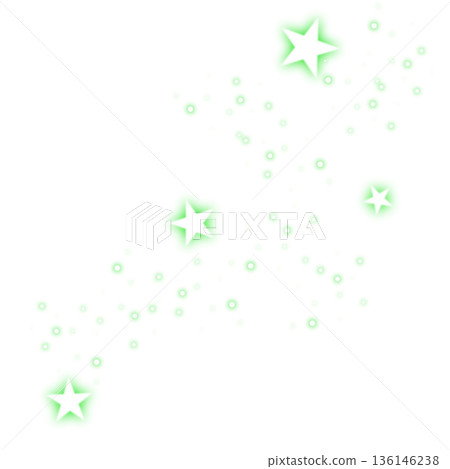 Green sparkling star illustration 136146238