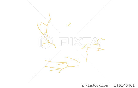 Spring Diamond Illustration (Gold Constellation Lines) Spring Diamond Illustration (Gold Constellation Lines) 136146461