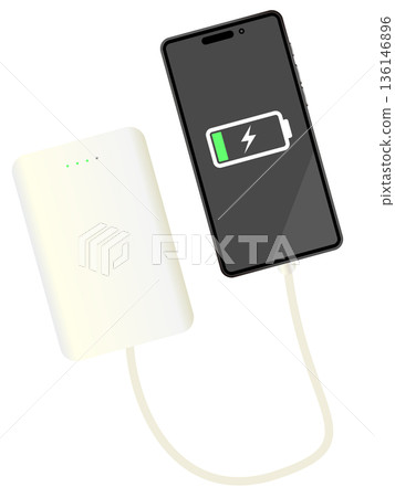 智慧型手機用行動電池充電 136146896
