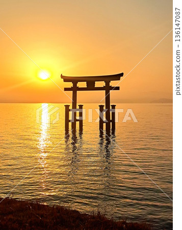 日出與鳥居門 日出與鳥居門 136147087